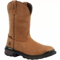 Rocky Boots Rocky Rams Horn RKW0395 Mens 11" WP Western Non-Safety Toe Work Boots 7 Rocky Boots Rocky Rams Horn RKW0395 Mens 11" WP Western Non-Safety Toe Work Boots -MENS WORK AND SAFETY Sales Store RC RKW0395 BRN1